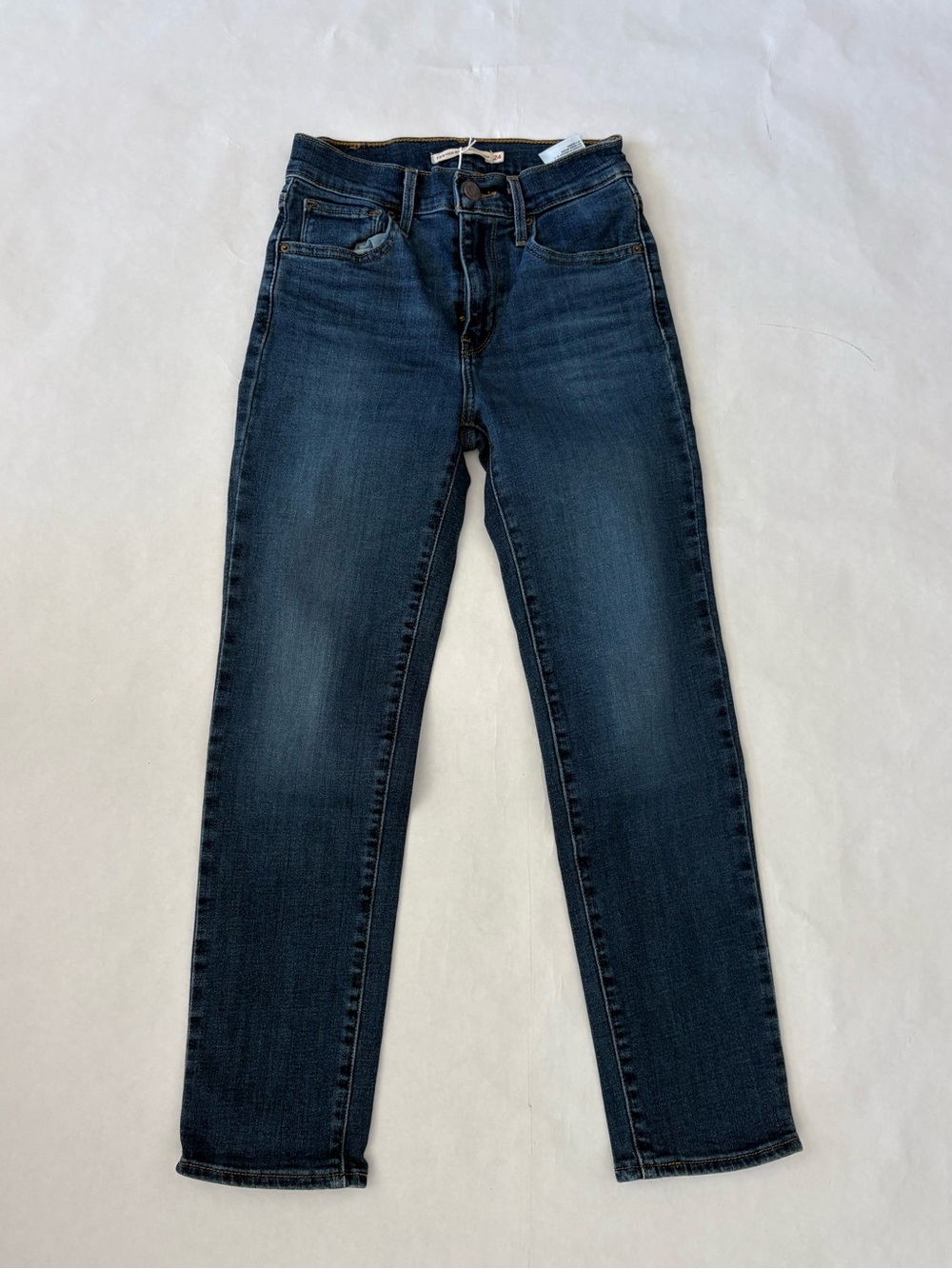 Levi's High Rise Straight Crop Women's Jeans in Dark Blue Wash
